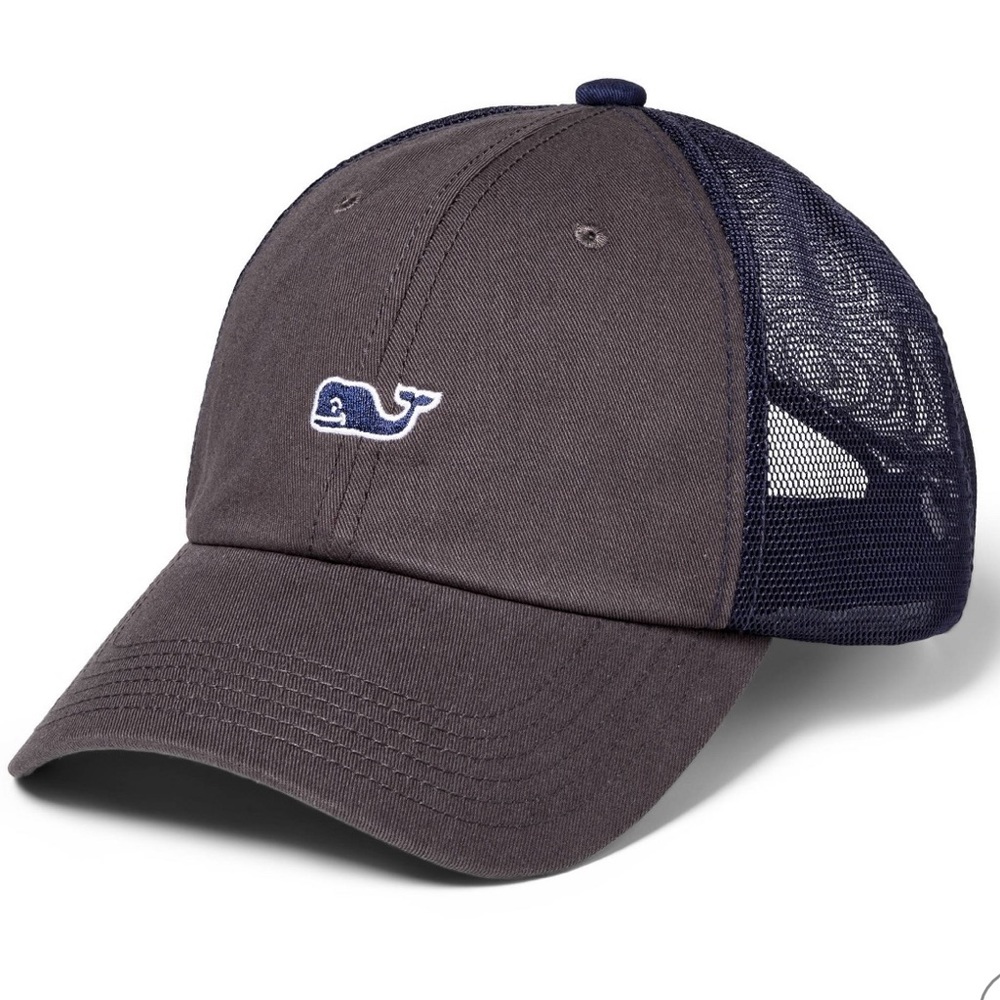 Vineyard Vines Baseball Trucker Hat Steel Gray NWT